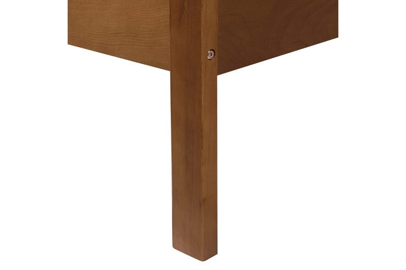 Seng med LED-belysning Boisset - Brun/Gummitre, 160x200 cm - Møbler - Senger - Sengeramme & sengestamme