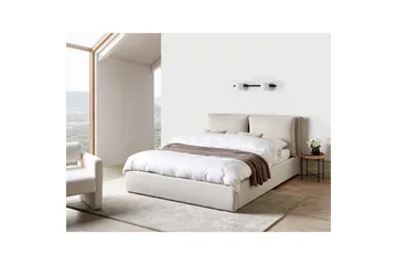 Seng med oppbevaring Bajonna - Beige, 160x200 cm - Møbler - Senger - Sengeramme & sengestamme