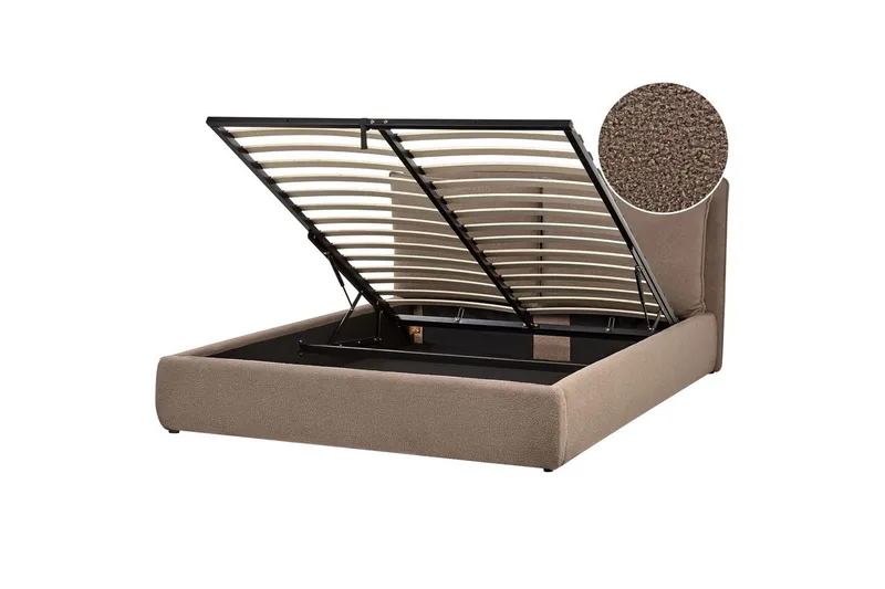 Seng med oppbevaring Bajonna Beige 160x200