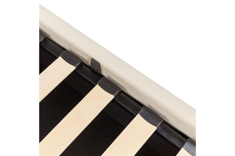 Seng med oppbevaring Bousse - Beige/Fløyel, 160x200 cm - Møbler - Senger - Sengeramme & sengestamme