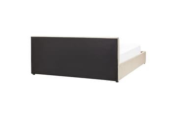 Seng med oppbevaring Bousse - Beige/fløyel, 180x200 cm - Møbler - Senger - Sengeramme & sengestamme
