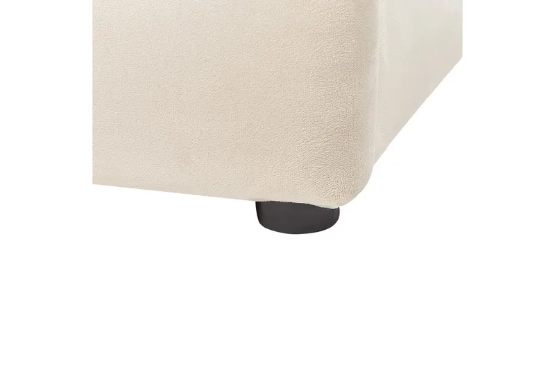 Seng med oppbevaring Bousse - Beige/Fløyel, 180x200 cm - Møbler - Senger - Sengeramme & sengestamme