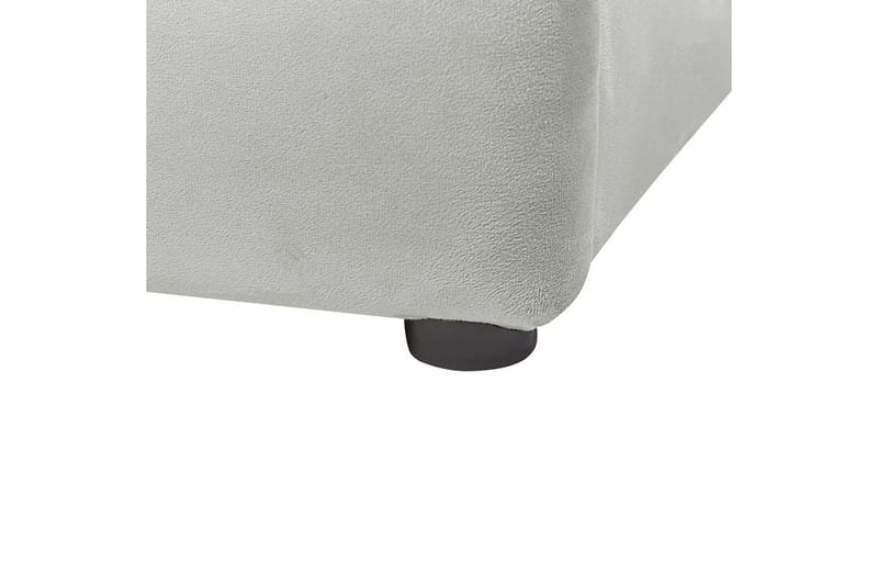 Seng med oppbevaring Bousse - Grå/Fløyel, 160x200 cm - Møbler - Senger - Sengeramme & sengestamme