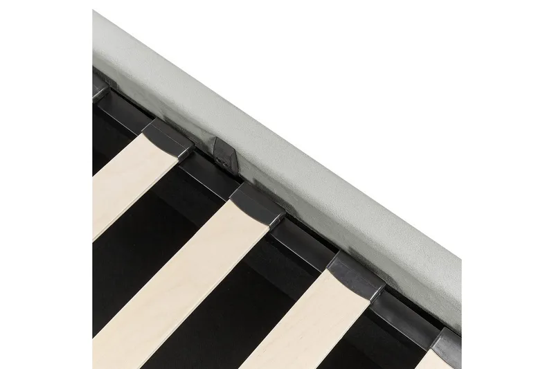 Seng med oppbevaring Bousse - Grå/Fløyel, 160x200 cm - Møbler - Senger - Sengeramme & sengestamme