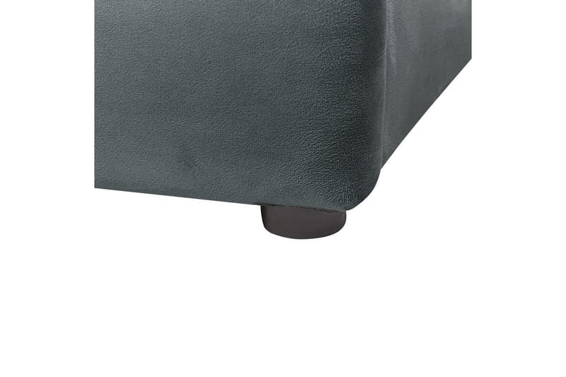 Seng med oppbevaring Bousse - Mørkegrå/fløyel, 160x200 cm - Møbler - Senger - Sengeramme & sengestamme