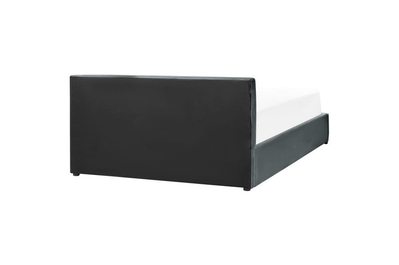 Seng med oppbevaring Bousse - Mørkegrå/fløyel, 160x200 cm - Møbler - Senger - Sengeramme & sengestamme
