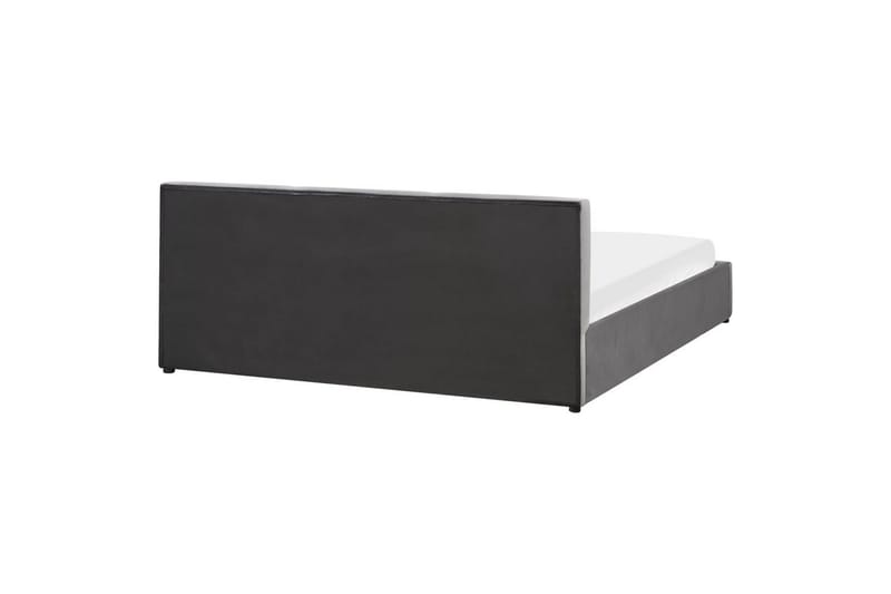 Seng med oppbevaring Bousse - Mørkegrå/fløyel, 180x200 cm - Møbler - Senger - Sengeramme & sengestamme