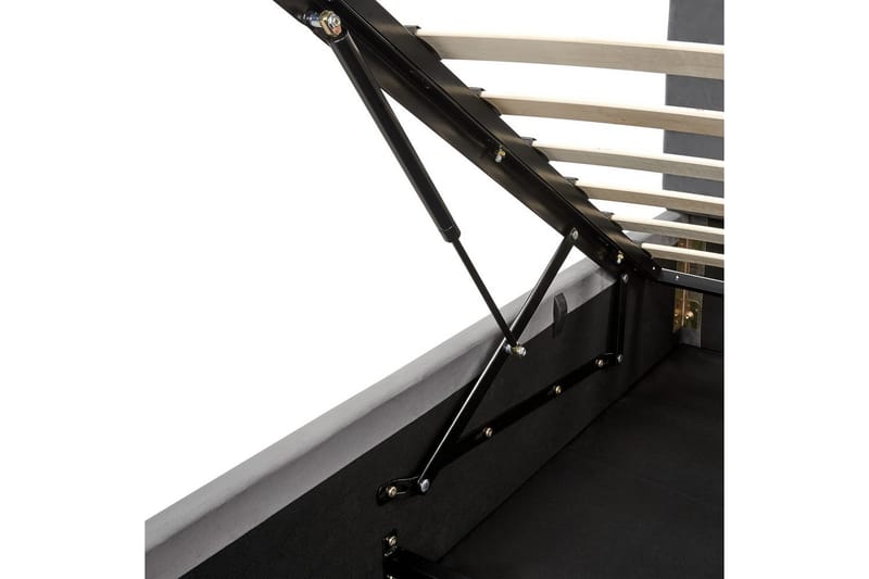 Seng med oppbevaring Bousse - Mørkegrå/fløyel, 180x200 cm - Møbler - Senger - Sengeramme & sengestamme