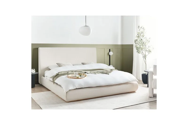 Seng med oppbevaring Campagne - Beige, 180x200 cm - Møbler - Senger - Sengeramme & sengestamme