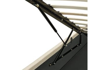 Seng med oppbevaring Dreux - Beige, svart, 140x200 cm - Møbler - Senger - Sengeramme & sengestamme