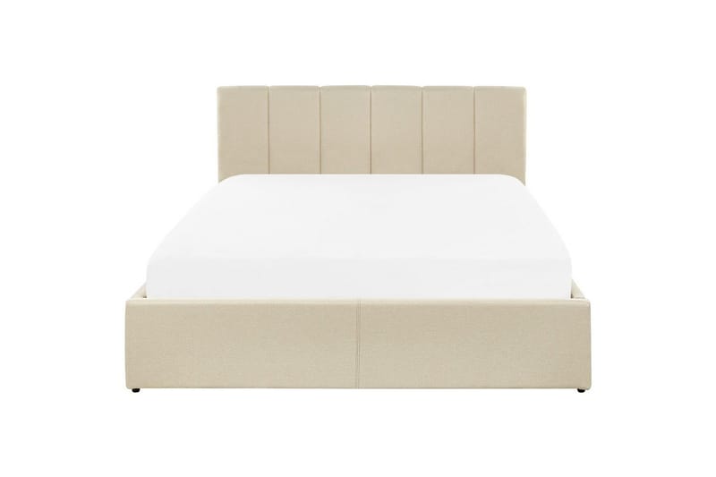 Seng med oppbevaring Dreux - Beige, svart, 140x200 cm - Møbler - Senger - Sengeramme & sengestamme