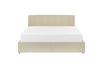 Seng med oppbevaring Dreux - Beige, svart, 160x200 cm - Møbler - Senger - Sengeramme & sengestamme