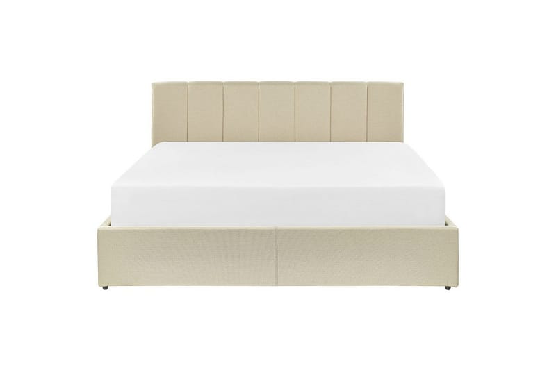 Seng med oppbevaring Dreux - Beige, svart, 160x200 cm - Møbler - Senger - Sengeramme & sengestamme