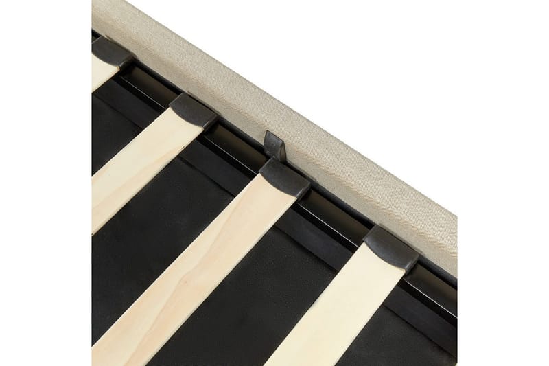 Seng med oppbevaring Dreux - Beige, svart, 160x200 cm - Møbler - Senger - Sengeramme & sengestamme