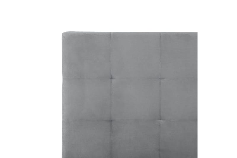 Seng med oppbevaring Lorient - Grå/fløyel, 160x200 cm - Møbler - Senger - Sengeramme & sengestamme