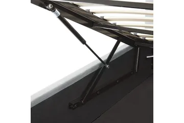 Seng med oppbevaring Lorient - Grå/fløyel, 160x200 cm - Møbler - Senger - Sengeramme & sengestamme