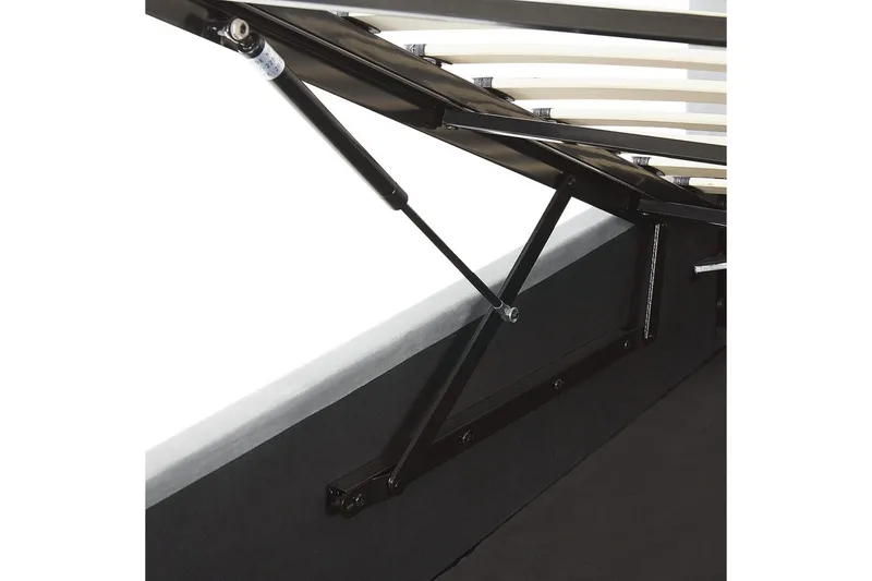 Seng med oppbevaring Lorient - Grå/Fløyel, Grå/fløyel, 160x200 cm - Møbler - Senger - Sengeramme & sengestamme