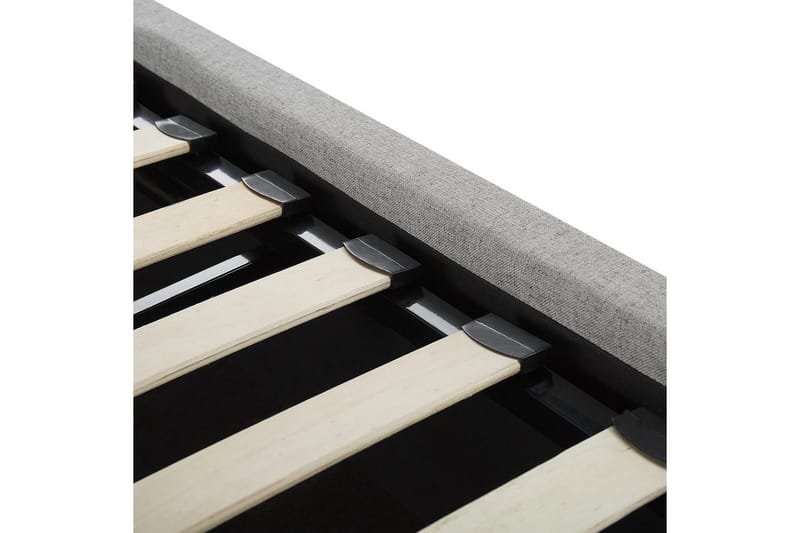 Seng med oppbevaring Lorient - Grå/Polyester, Grå/polyester, 160x200 cm - Møbler - Senger - Sengeramme & sengestamme