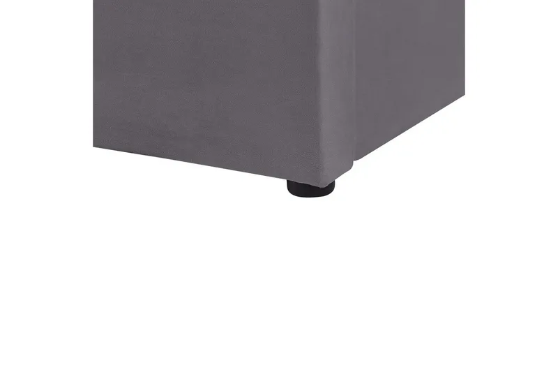 Seng med oppbevaring Lubbon - Grå, Sølv, 140x200 cm - Møbler - Senger - Sengeramme & sengestamme