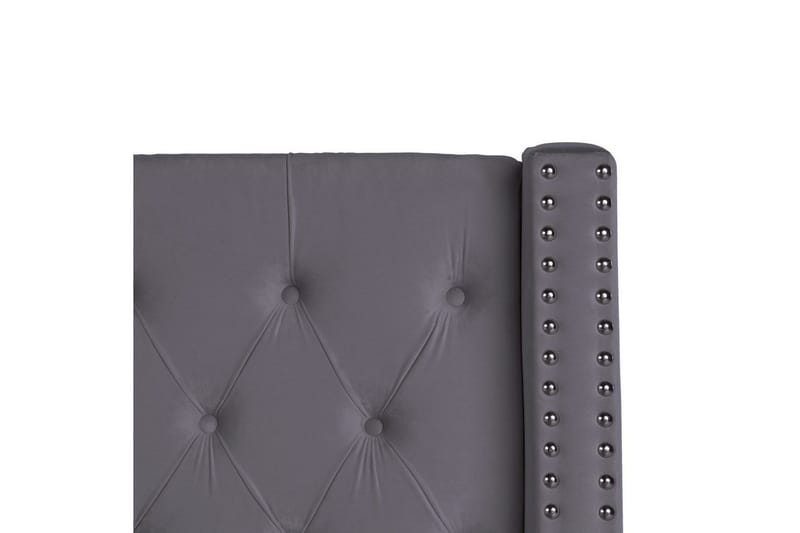 Seng med oppbevaring Lubbon - Grå, Sølv, 140x200 cm - Møbler - Senger - Sengeramme & sengestamme