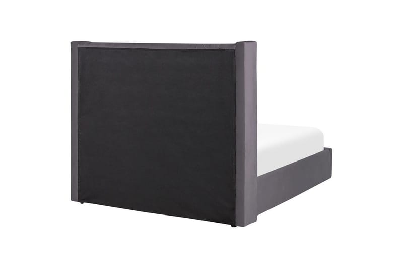 Seng med oppbevaring Lubbon - Grå, Sølv, 140x200 cm - Møbler - Senger - Sengeramme & sengestamme