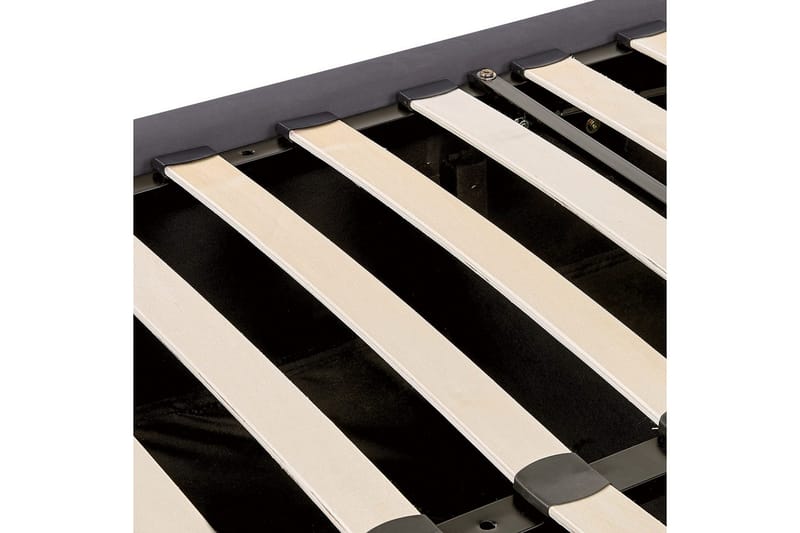 Seng med oppbevaring Lubbon - Grå, Sølv, 140x200 cm - Møbler - Senger - Sengeramme & sengestamme