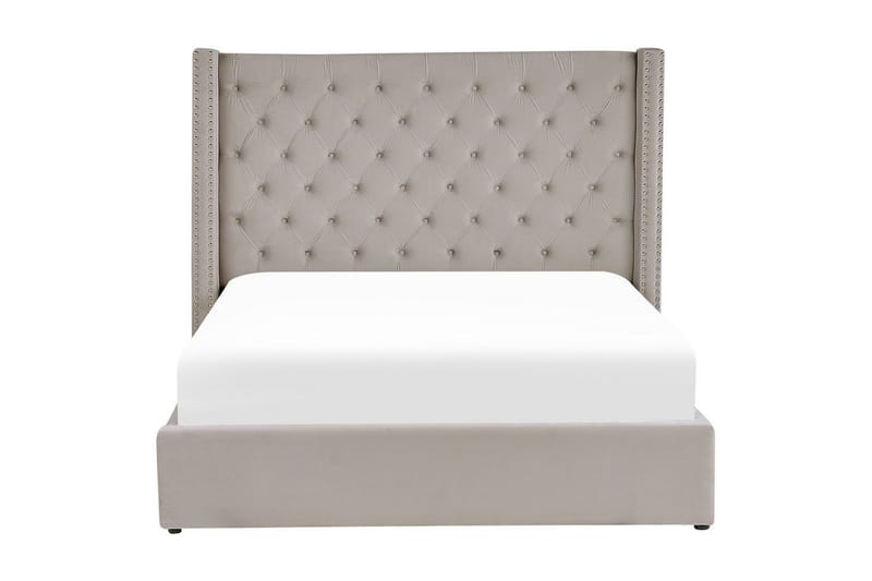 Seng med oppbevaring Lubbon - Sølv, 180x200 cm - Møbler - Senger - Sengeramme & sengestamme