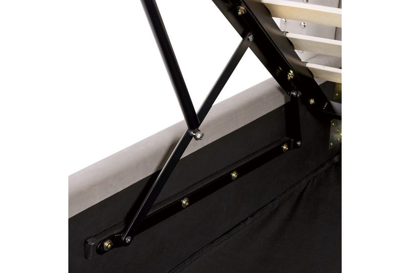 Seng med oppbevaring Lubbon - Sølv, 180x200 cm - Møbler - Senger - Sengeramme & sengestamme