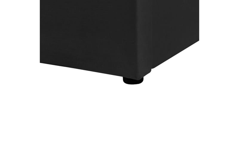 Seng med oppbevaring Lubbon - Svart, Sølv, 180x200 cm - Møbler - Senger - Sengeramme & sengestamme