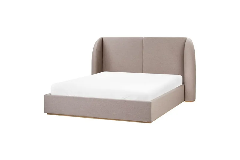 Seng med oppbevaring Monestier - Beige, 160x200 cm - Møbler - Senger - Sengeramme & sengestamme