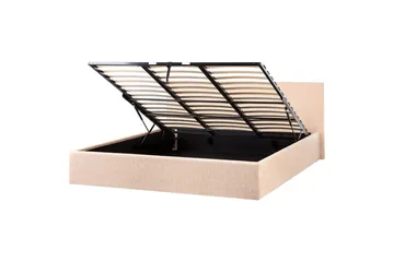 Seng med oppbevaring Orbey - Beige, 180x200 cm - Møbler - Senger - Sengeramme & sengestamme