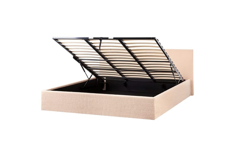 Seng med oppbevaring Orbey - Beige, 180x200 cm - Møbler - Senger - Sengeramme & sengestamme