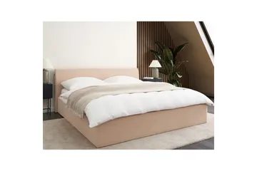 Seng med oppbevaring Orbey - Beige, 180x200 cm - Møbler - Senger - Sengeramme & sengestamme