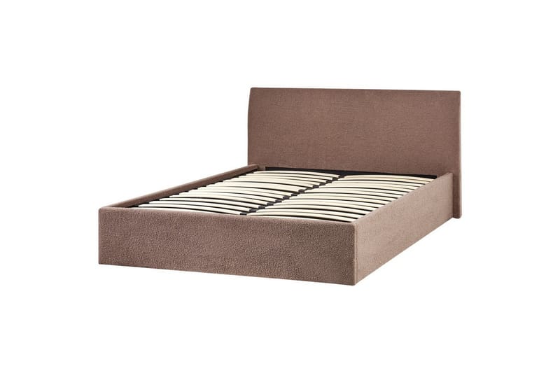 Seng med oppbevaring Orbey - Brun, 140x200 cm - Møbler - Senger - Sengeramme & sengestamme