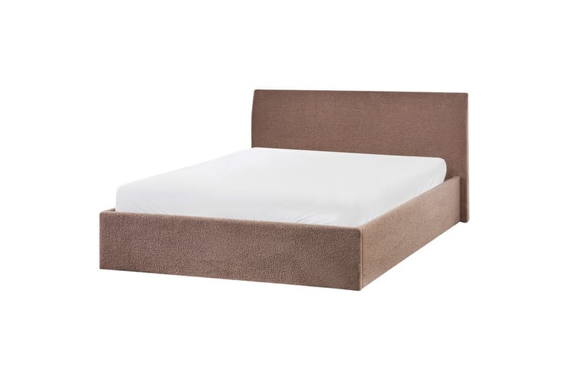 Seng med oppbevaring Orbey - Brun, 140x200 cm - Møbler - Senger - Sengeramme & sengestamme
