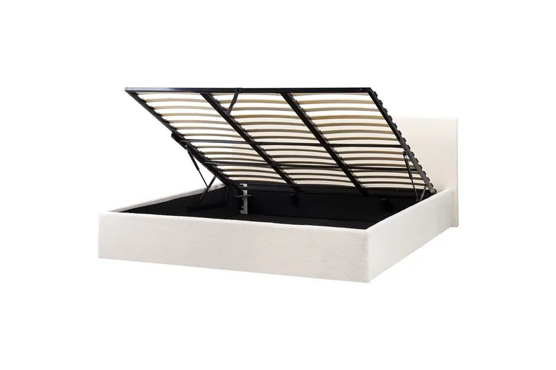 Seng med oppbevaring Orbey - Hvit, 180x200 cm - Møbler - Senger - Sengeramme & sengestamme
