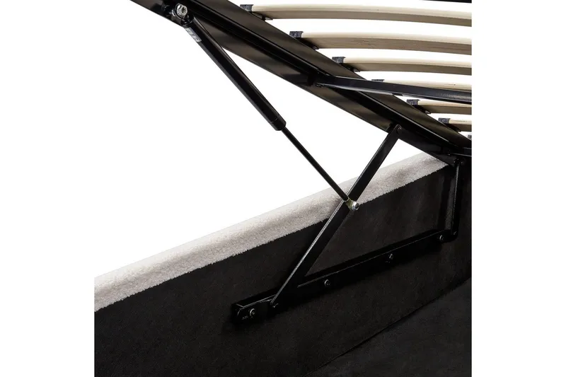 Seng med oppbevaring Orbey - Hvit, 180x200 cm - Møbler - Senger - Sengeramme & sengestamme