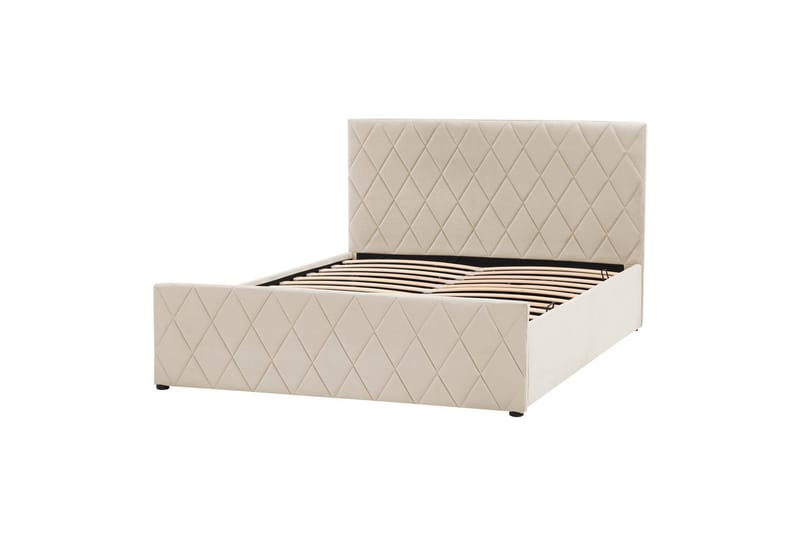 Seng med oppbevaring Rochefort - Beige, 140x200 cm - Møbler - Senger - Sengeramme & sengestamme