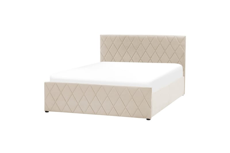 Seng med oppbevaring Rochefort - Beige, 140x200 cm - Møbler - Senger - Sengeramme & sengestamme