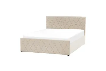 Seng med oppbevaring Rochefort - Beige, 140x200 cm - Møbler - Senger - Sengeramme & sengestamme