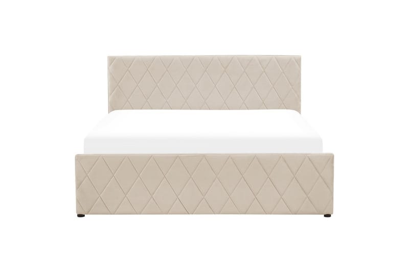 Seng med oppbevaring Rochefort - Beige, 160x200 cm - Møbler - Senger - Sengeramme & sengestamme