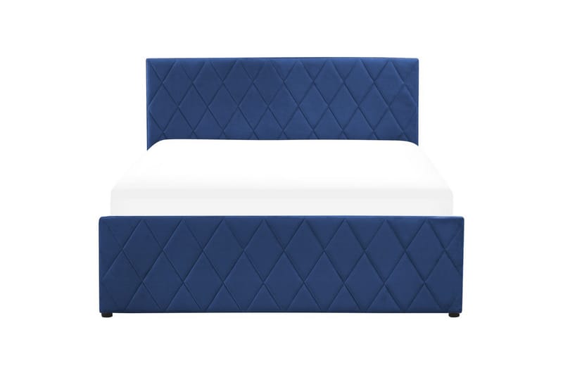 Seng med oppbevaring Rochefort - Blå, 140x200 cm - Møbler - Senger - Sengeramme & sengestamme