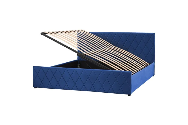 Seng med oppbevaring Rochefort, Blå, 180x200 cm