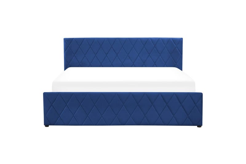Seng med oppbevaring Rochefort - Blå, 180x200 cm - Møbler - Senger - Sengeramme & sengestamme