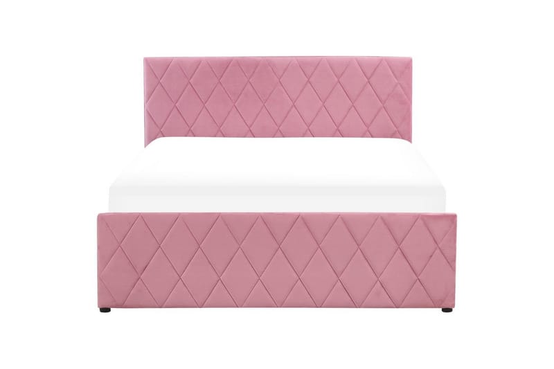 Seng med oppbevaring Rochefort - Rosa, 140x200 cm - Møbler - Senger - Sengeramme & sengestamme