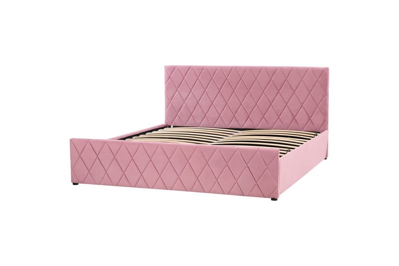 Seng med oppbevaring Rochefort - Rosa, 180x200 cm - Møbler - Senger - Sengeramme & sengestamme