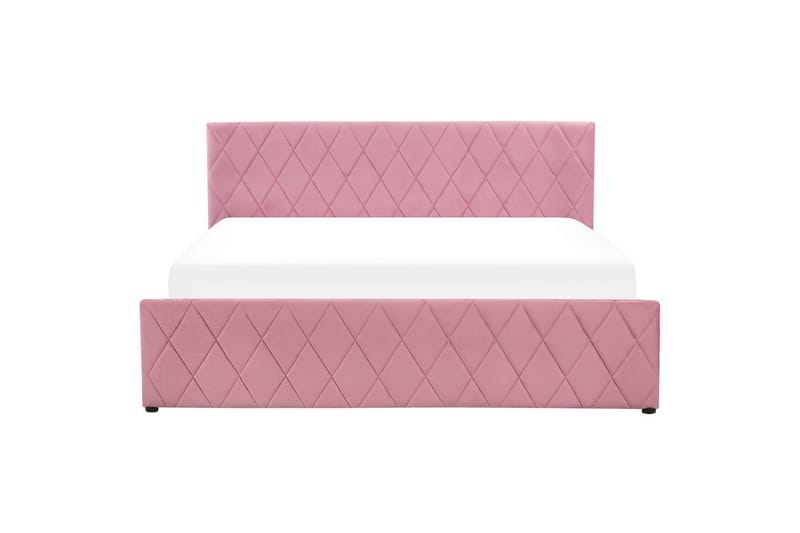 Seng med oppbevaring Rochefort - Rosa, 180x200 cm - Møbler - Senger - Sengeramme & sengestamme