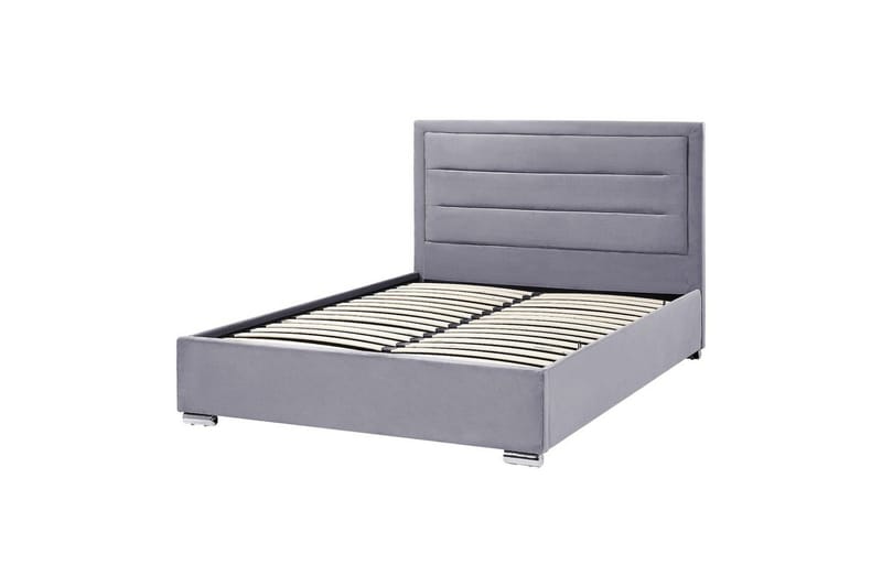 Seng med oppbevaring Rouen - Grå, 140x200 cm - Møbler - Senger - Sengeramme & sengestamme