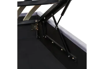 Seng med oppbevaring Rouen - Grå, 140x200 cm - Møbler - Senger - Sengeramme & sengestamme