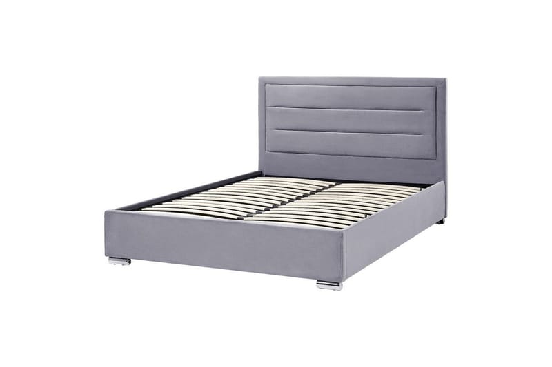 Seng med oppbevaring Rouen - Grå, 160x200 cm - Møbler - Senger - Sengeramme & sengestamme